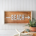 Beach Direction Sign • Coastal Compass Home Decor