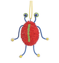 Beaded Beetle Robot Decoration - Red 11cm