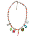 Beaded Heart Charm Necklace