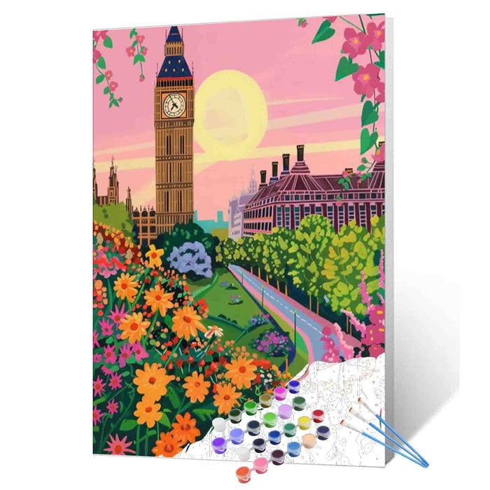 Big Ben Garden View paint by numbers