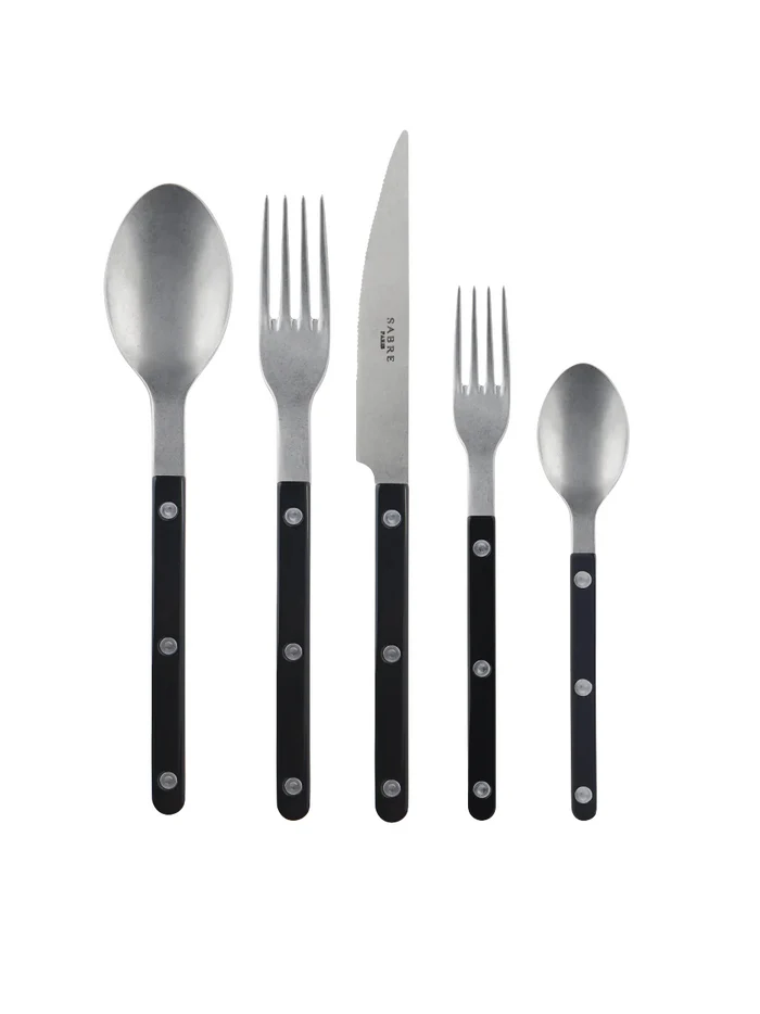 Bistro Flatware Black- 5 piece set
