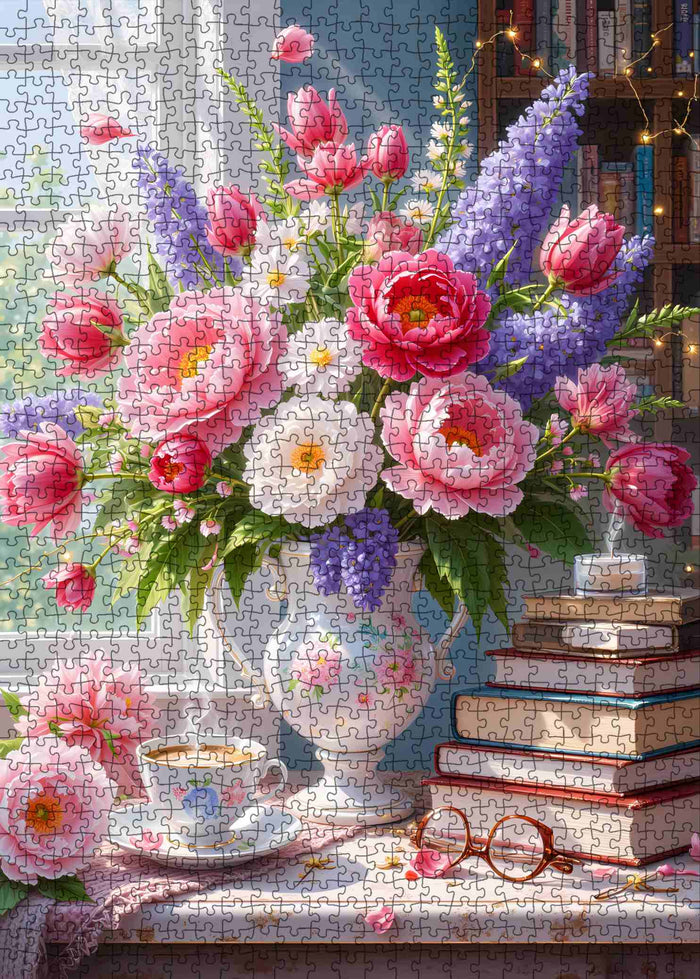 Blooming Library Morning Jigsaw Puzzle