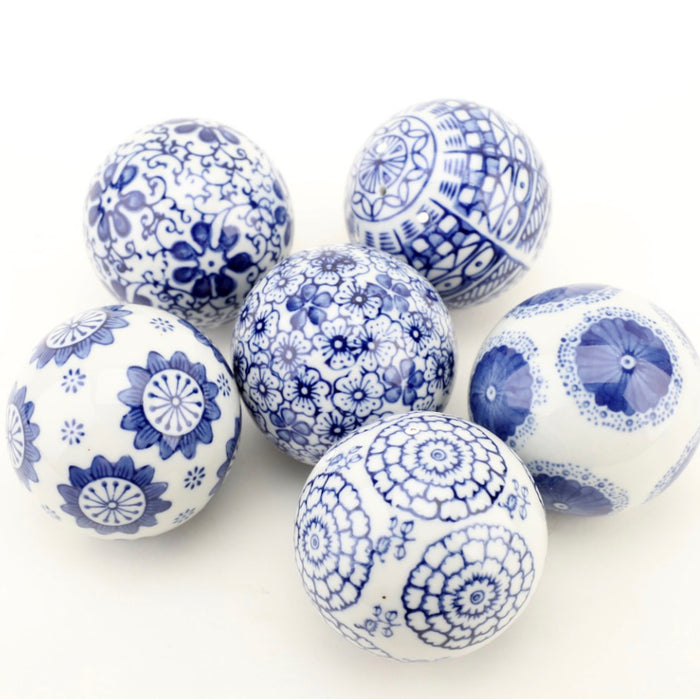 Blue and White Porcelain Orbs