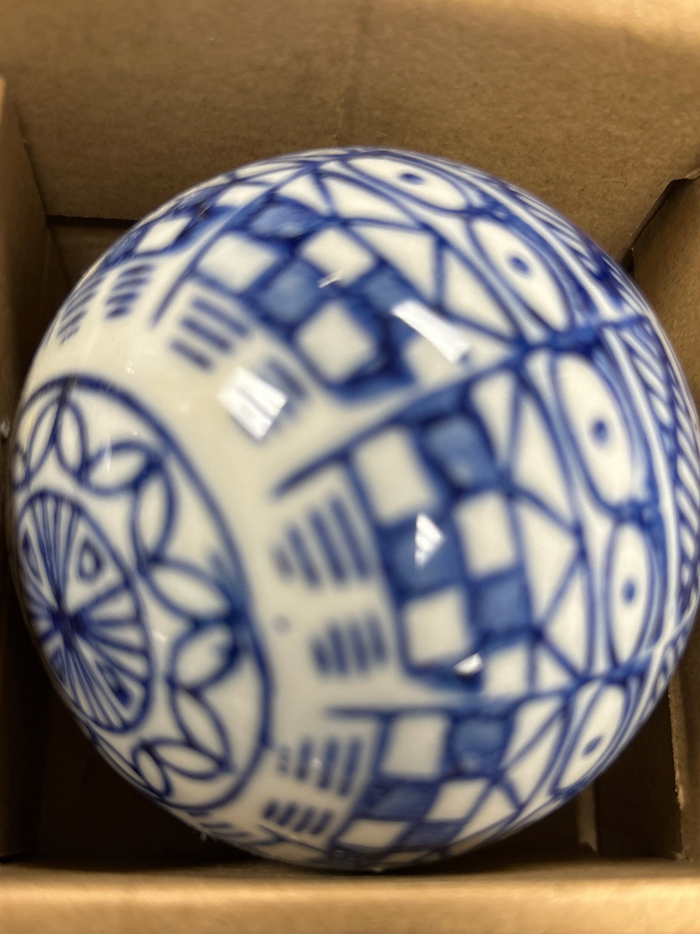 Blue and White Porcelain Orbs