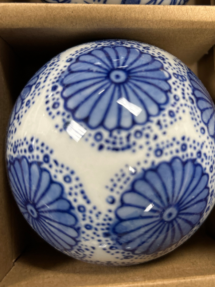 Blue and White Porcelain Orbs