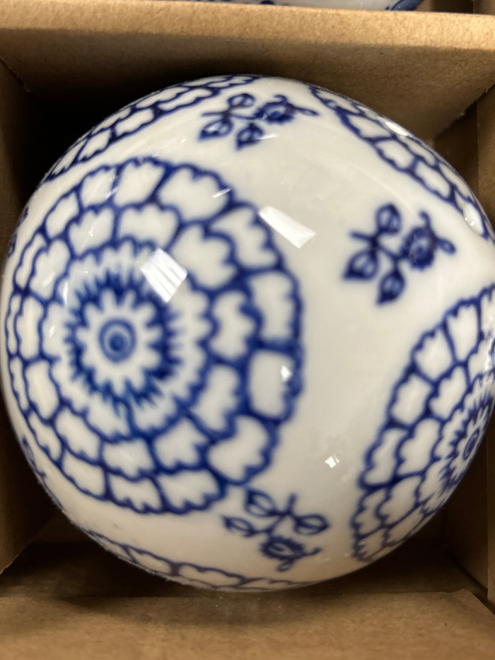 Blue and White Porcelain Orbs