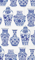 Blue and White Urns 16 Count Guest Towel