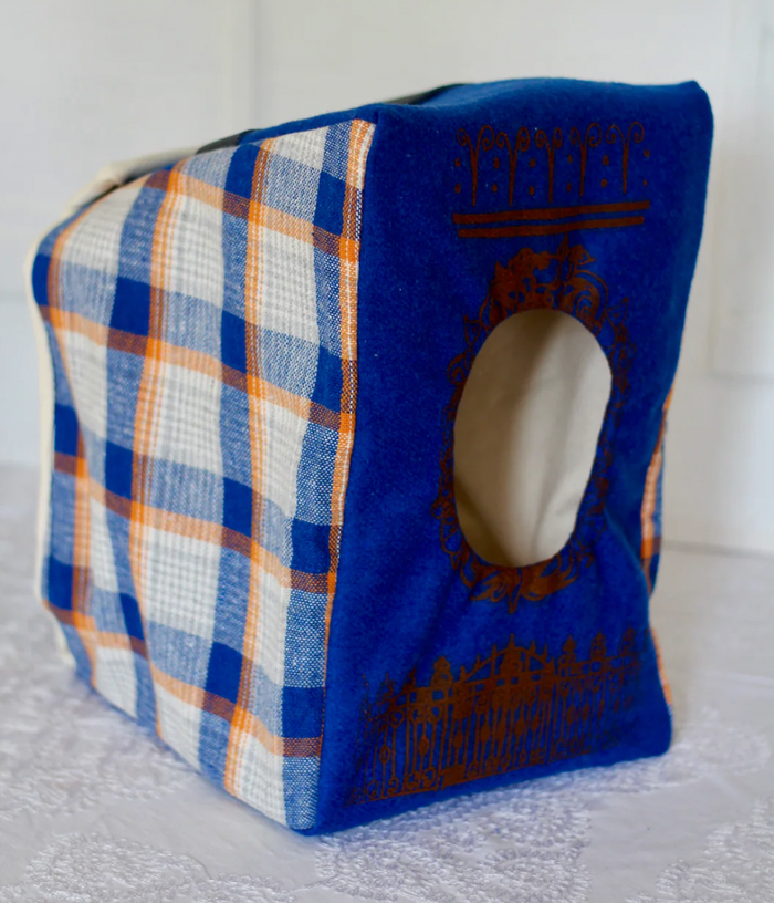 Blue Brownstone Dog House