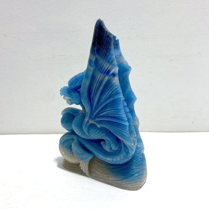 Blue Trolleite Flying Dragon Carving - Wholesale Crystals