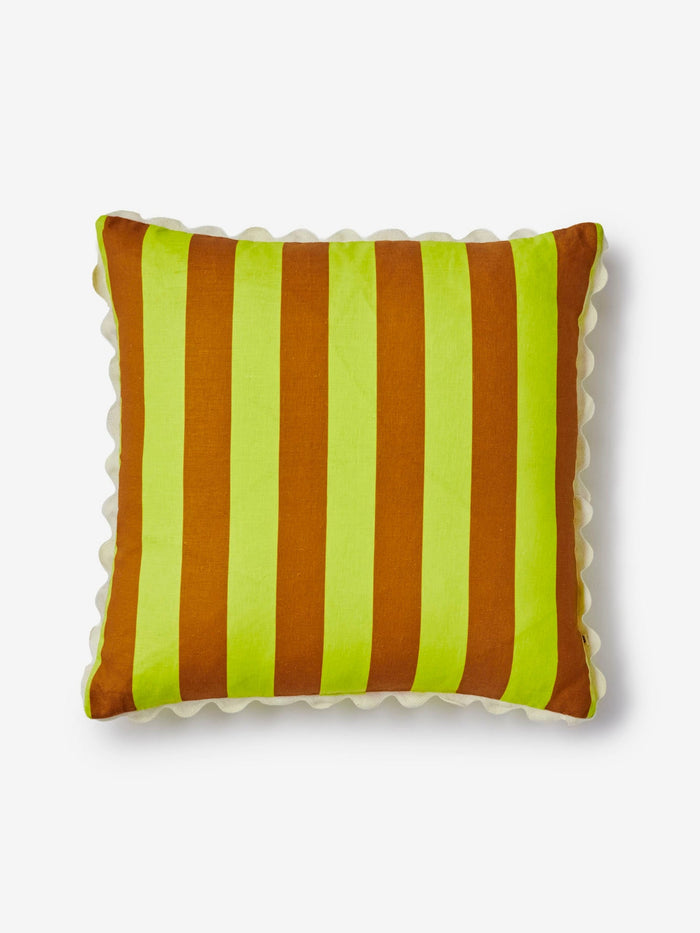 Bold Stripe Lime Cushion