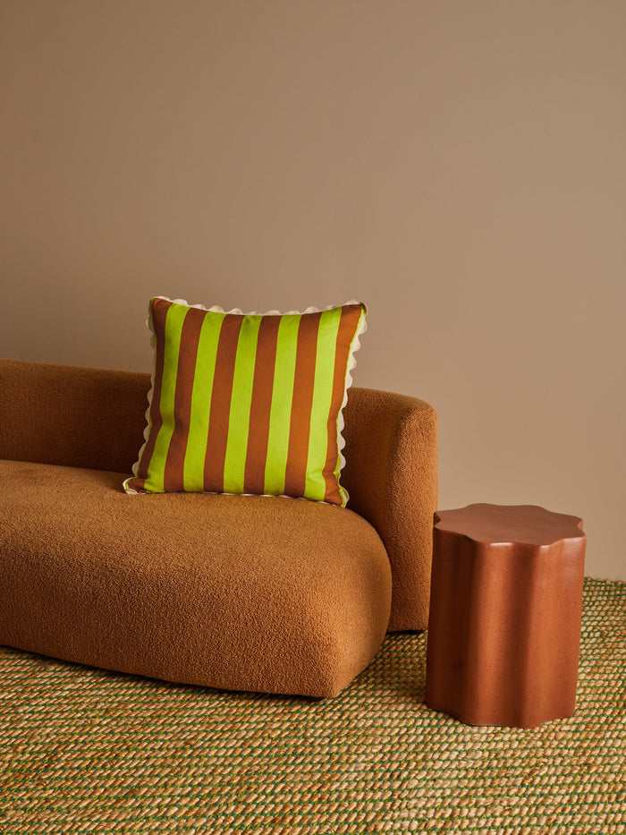Bold Stripe Lime Cushion