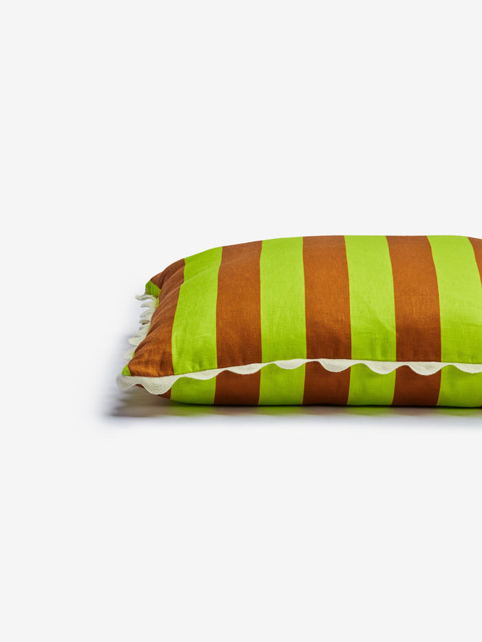 Bold Stripe Lime Cushion