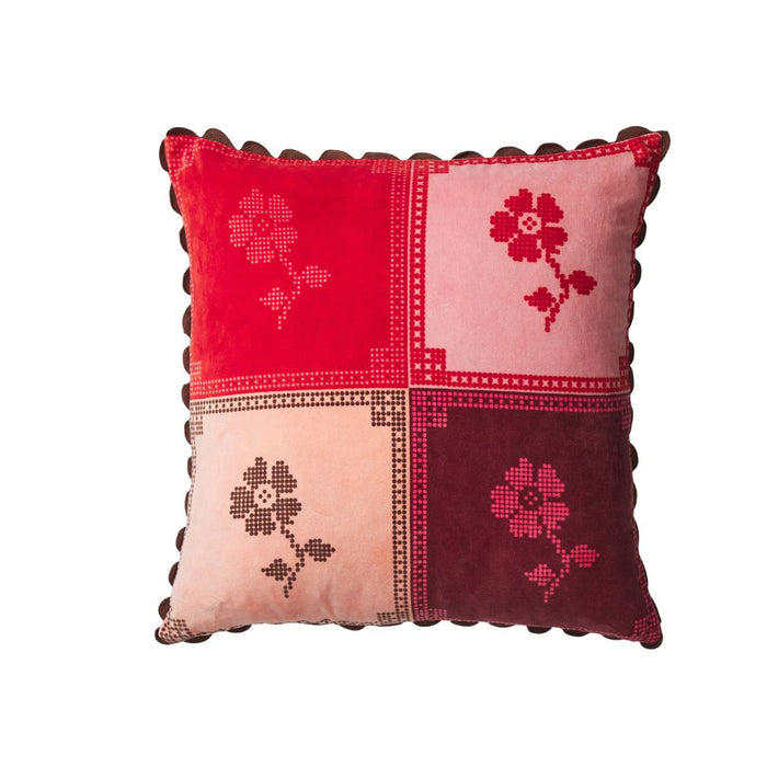 Bonny Reversible Velvet Cushion - Sienna