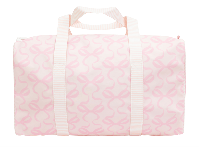 Apple of My Isla Bows on Pink Duffle Bag