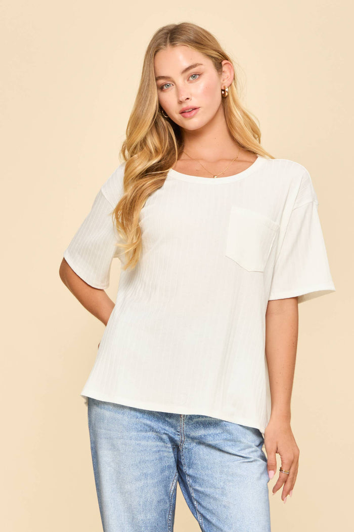 Boyfriend Ribbed Knit Top