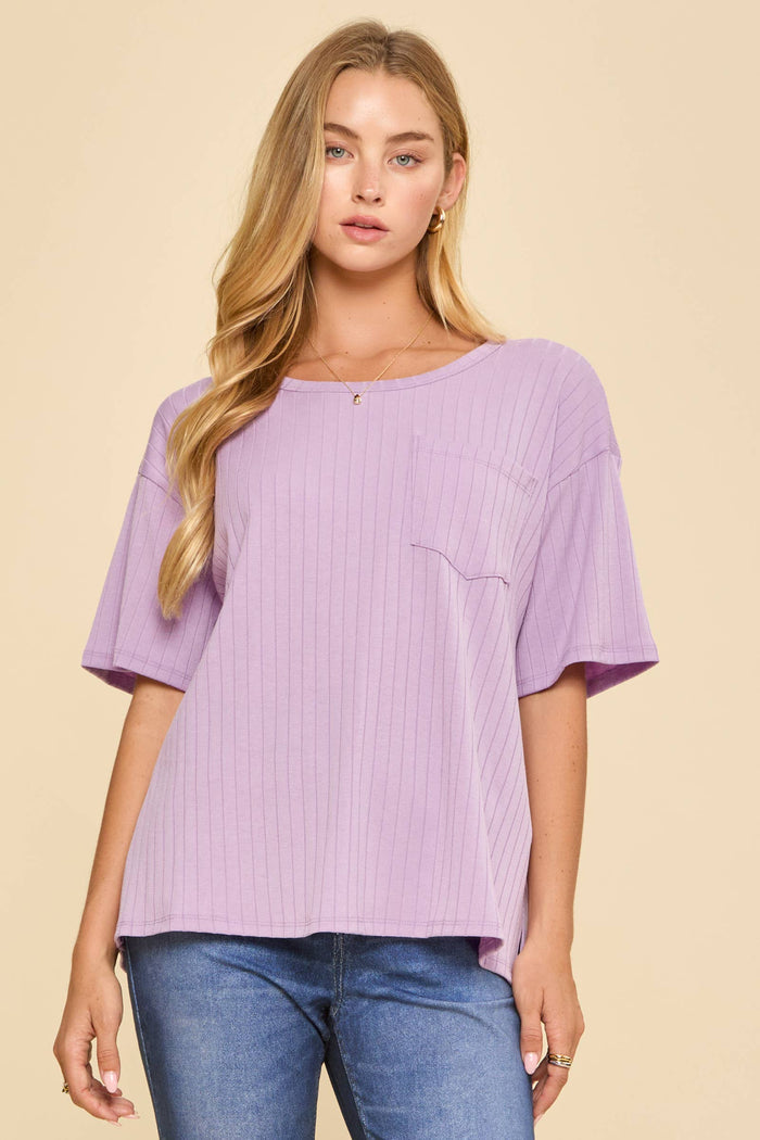 Boyfriend Ribbed Knit Top