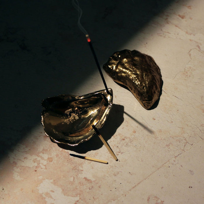 Brass Oyster Incense Holder