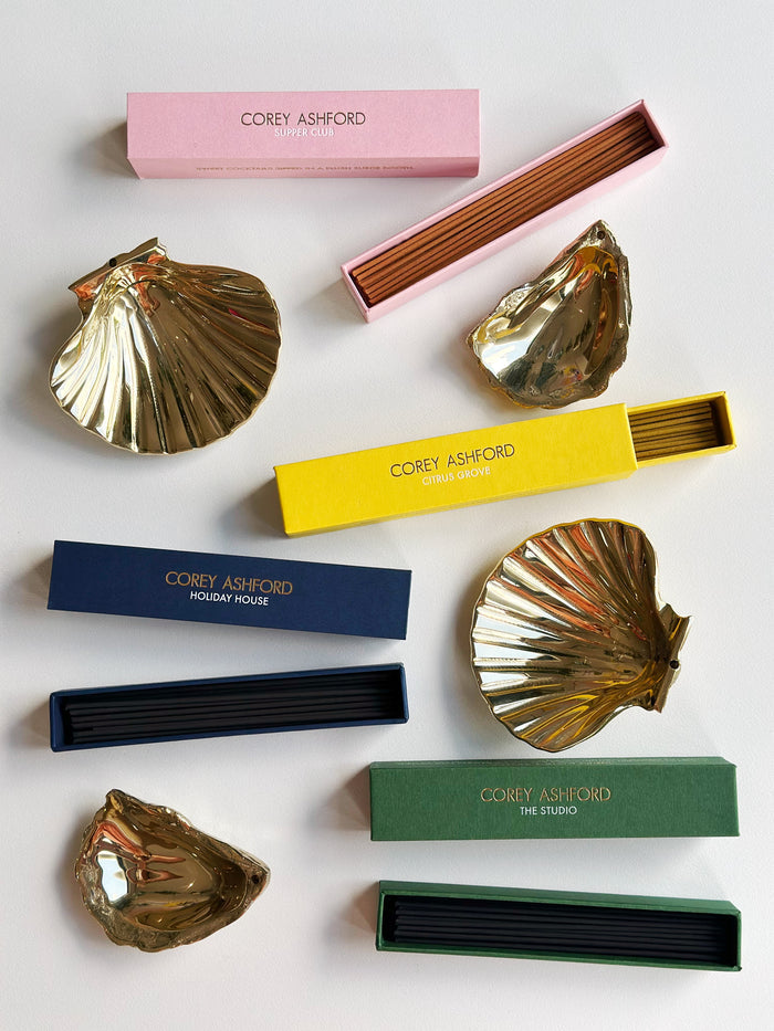 Brass Oyster Incense Holder