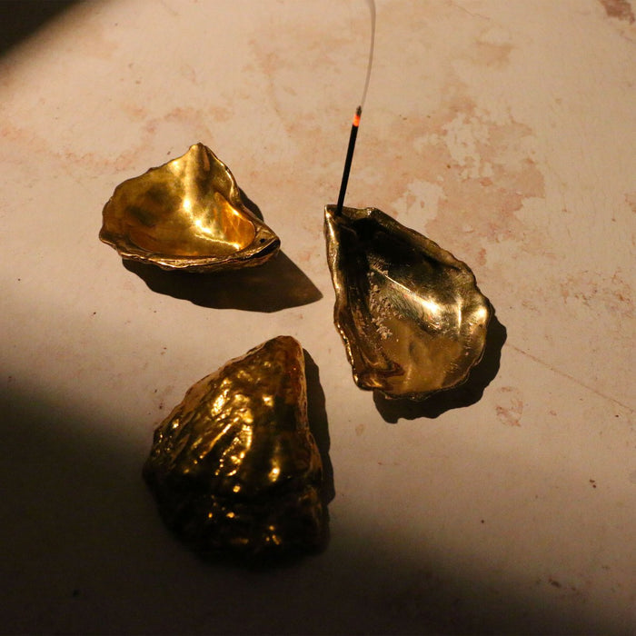 Brass Oyster Incense Holder