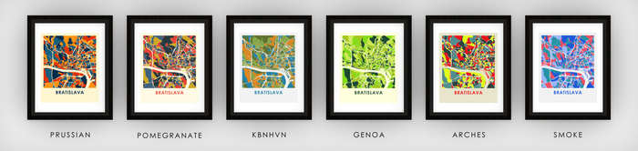 Bratislava Map Print - Full Color Map Poster