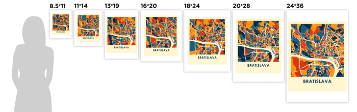 Bratislava Map Print - Full Color Map Poster
