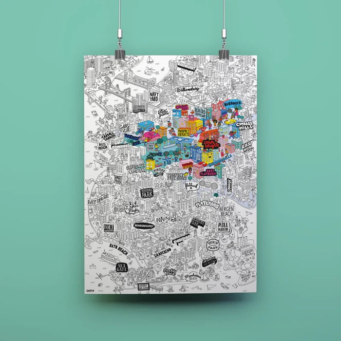 Brooklyn Giant Coloring Poster