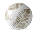 Brown & Cream Ceramic Fern Ball