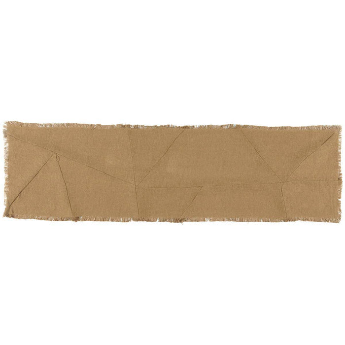 Burlap Natural Reverse Seam Patch Runner 13x48