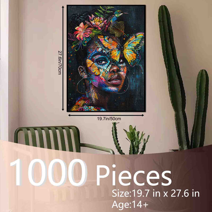 Butterfly Crown Dream Portrait Jigsaw Puzzle