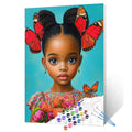Butterfly Crown Girl Paint by Numbers