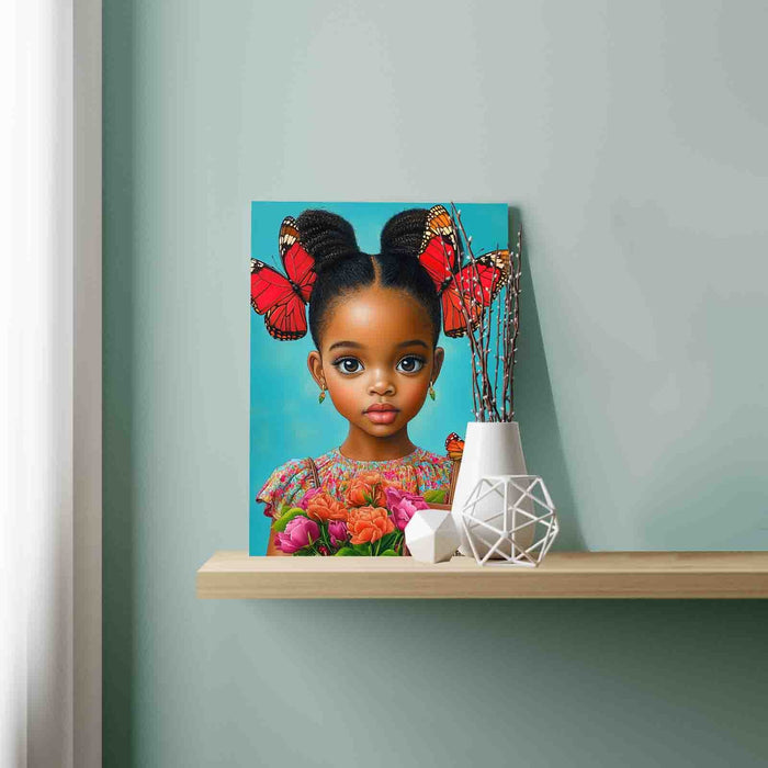 Butterfly Crown Girl Paint by Numbers