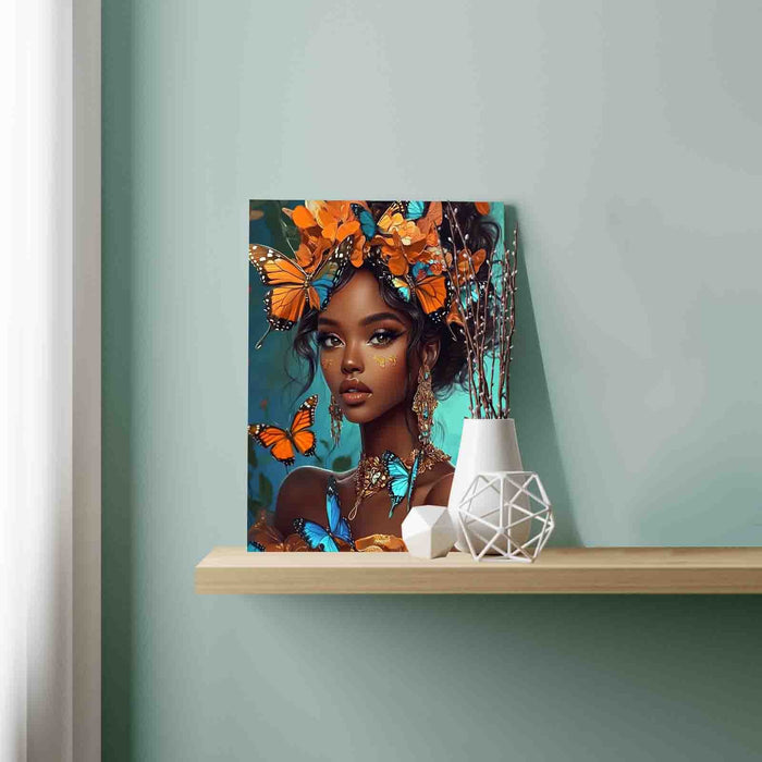 Butterfly Empress in Bloom Paint by Numbers