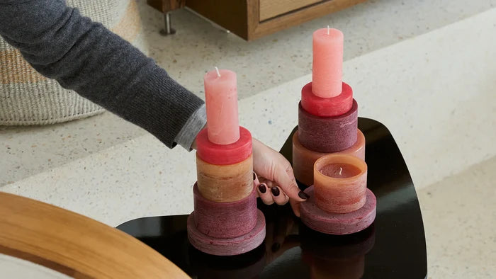 Candl Stack 03 - Burgundy
