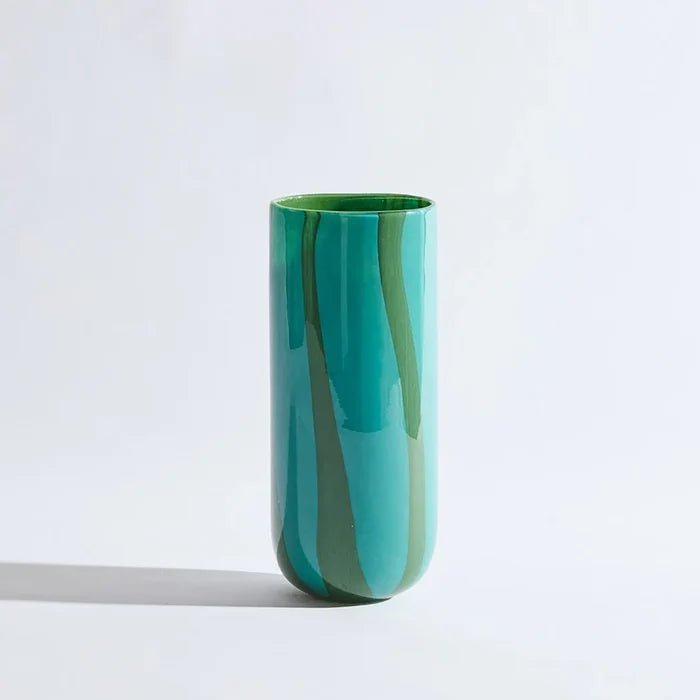 Candy Cylinder Vase - Teal
