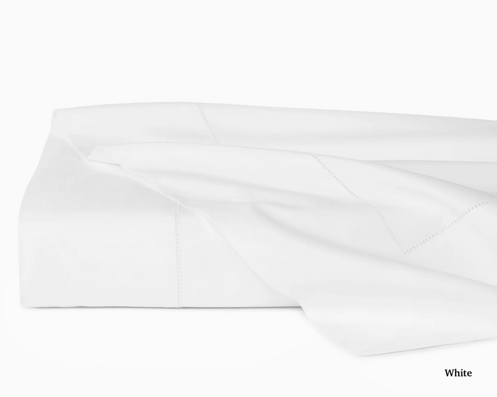 Celeste 400tc Cotton Percale Sheets by Sferra White