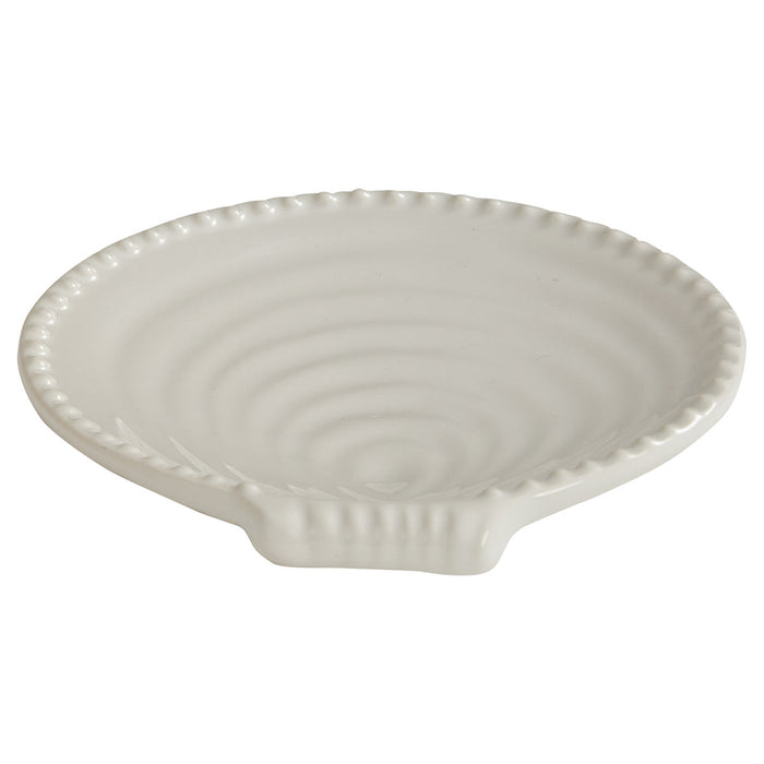 Ceramic Seashell Spoon Rest | Coastal Compass Home Decor