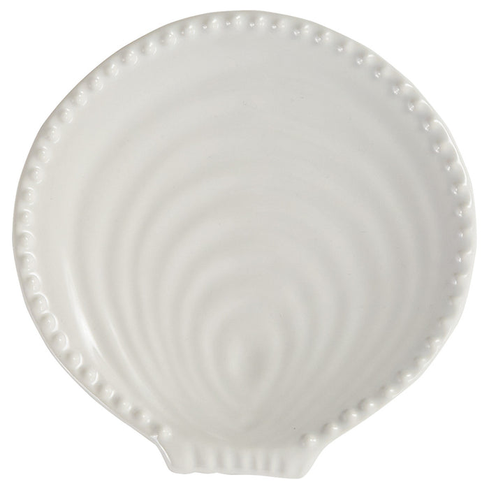 Ceramic Seashell Spoon Rest | Coastal Compass Home Decor