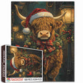 Christmas Highland Cow Jigsaw Puzzle