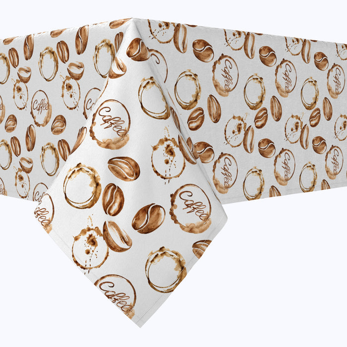 Coffee Shop Print Cotton Rectangles