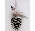 Collette Pinecone Ornament Mocha
