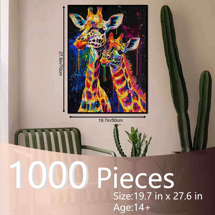 Colorful Giraffes Jigsaw Puzzle