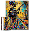 Colorful Guitar Melody Art Jigsaw Puzzle