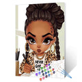 Confident Study Girl Paint by Numbers