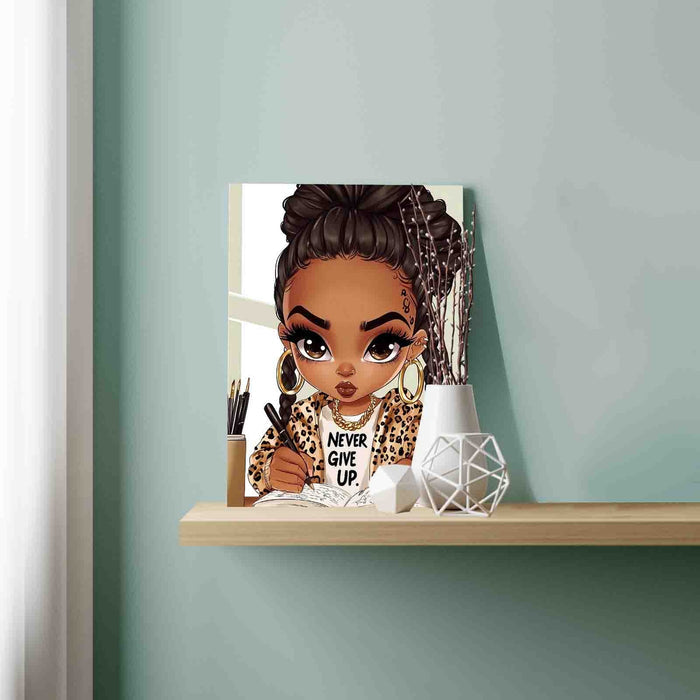 Confident Study Girl Paint by Numbers