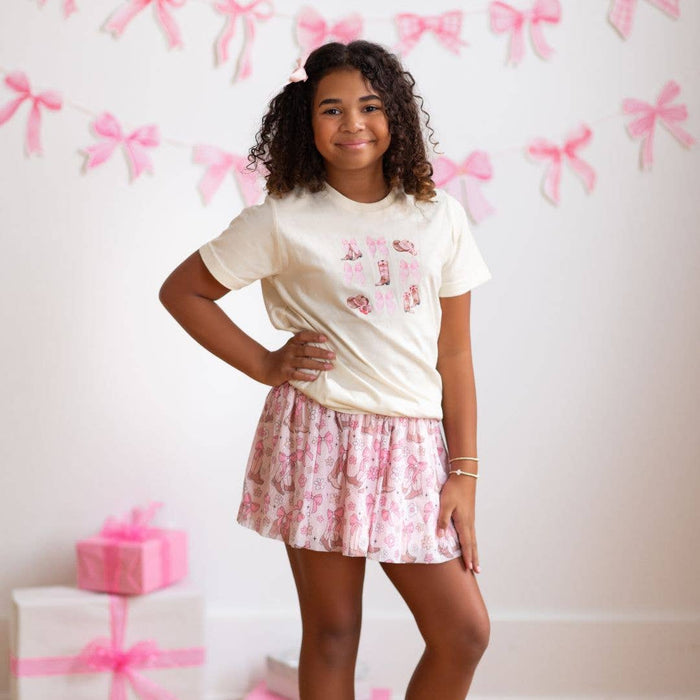 Coquette Cowgirl Short Sleeve T-Shirt - Kids Clothes