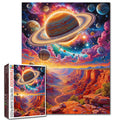 Cosmic Saturn Canyon Jigsaw Puzzle