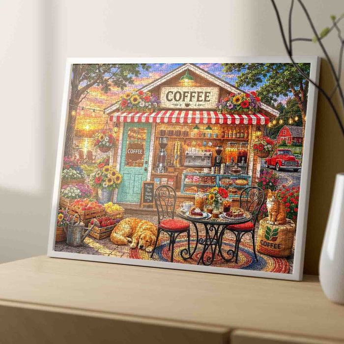 Country Coffee Cottage Jigsaw Puzzle
