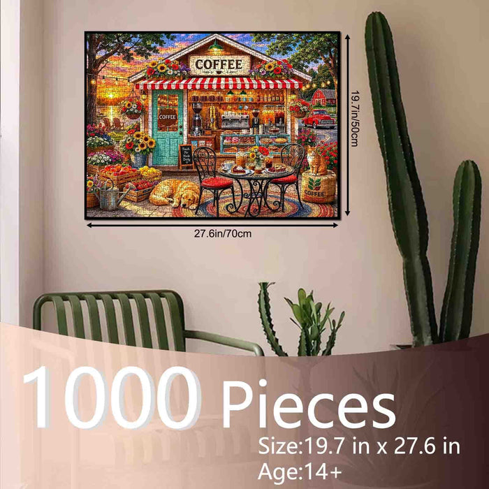 Country Coffee Cottage Jigsaw Puzzle