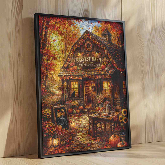 Cozy Autumn Harvest Barn Jigsaw Puzzle