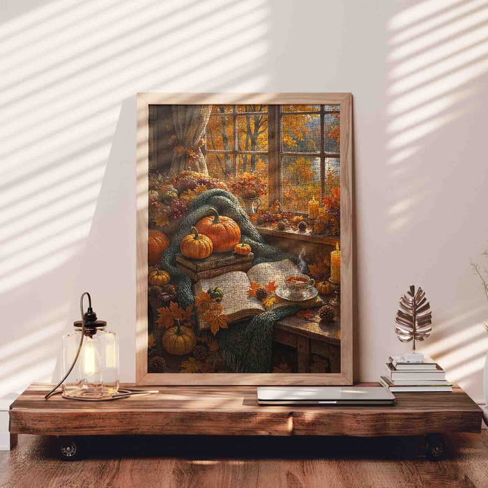 Cozy Autumn Reading Nook Jigsaw Puzzle